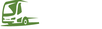 an all-white Eugene charter bus logo